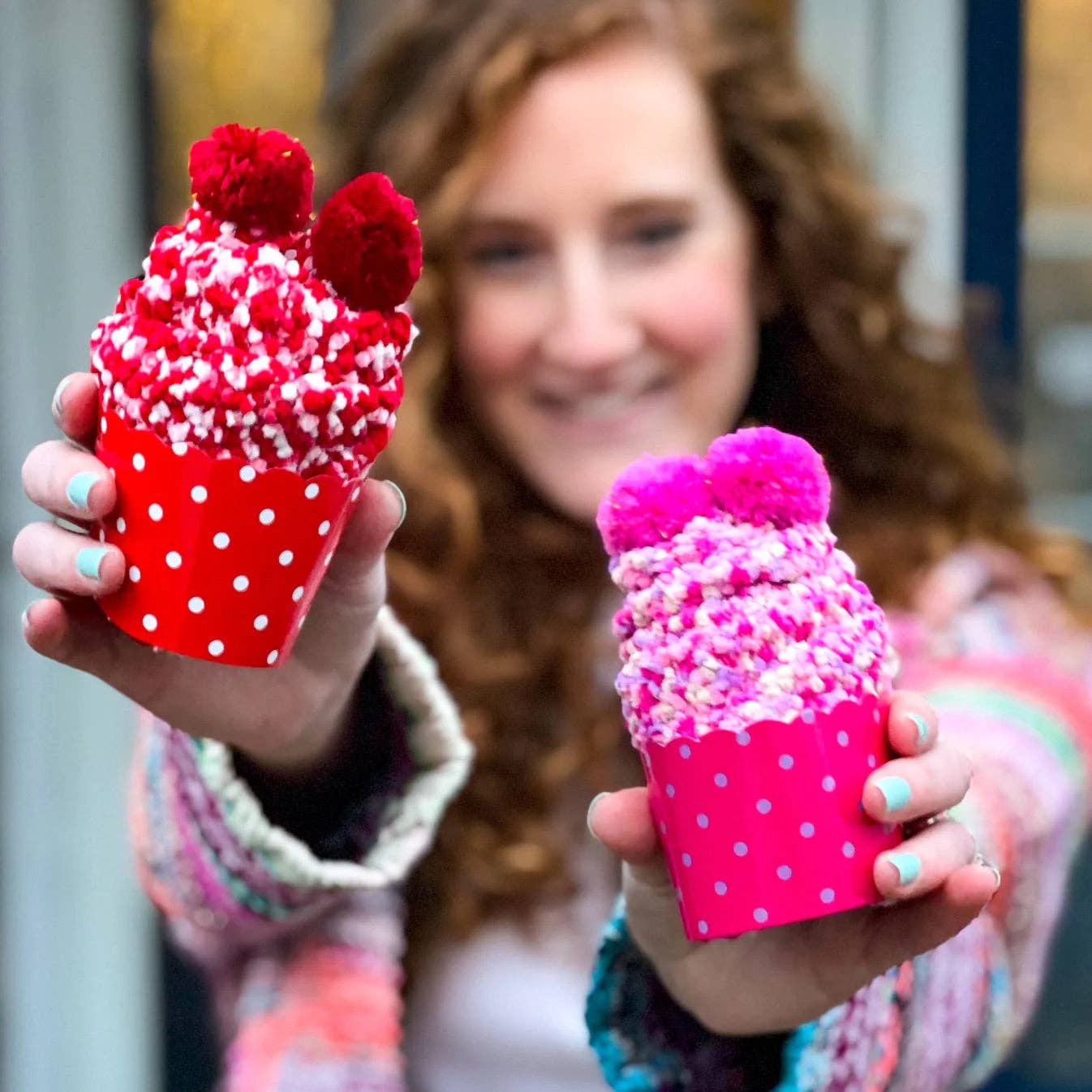 Cozy Cupcake Socks | Red (Plain)