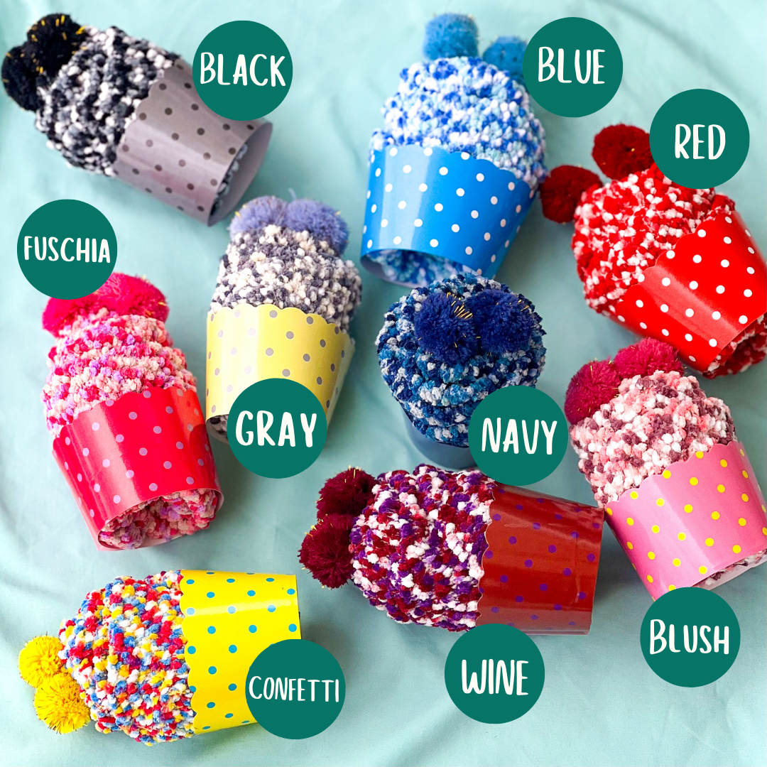 Cozy Cupcake Socks | Yellow Confetti (Plain)