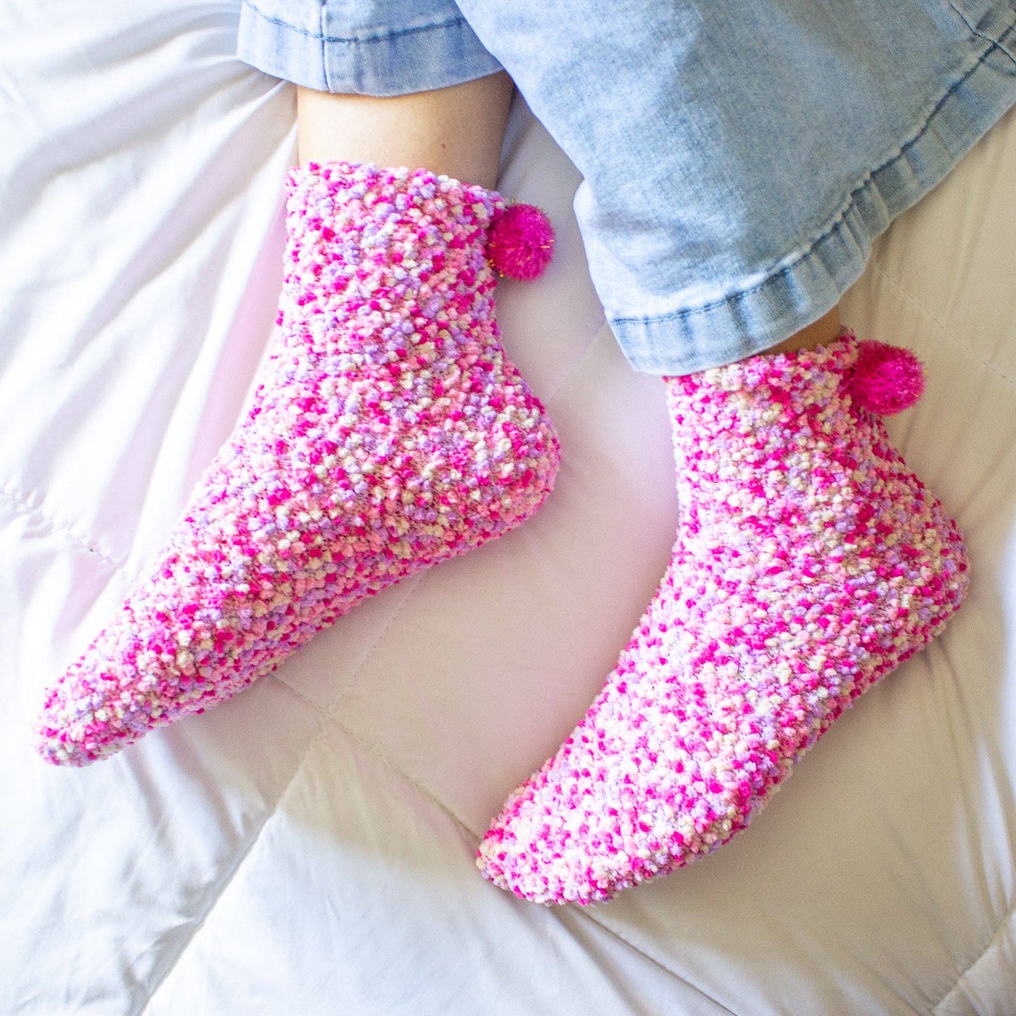 Cozy Cupcake Socks | Burgundy Wine (Plain)