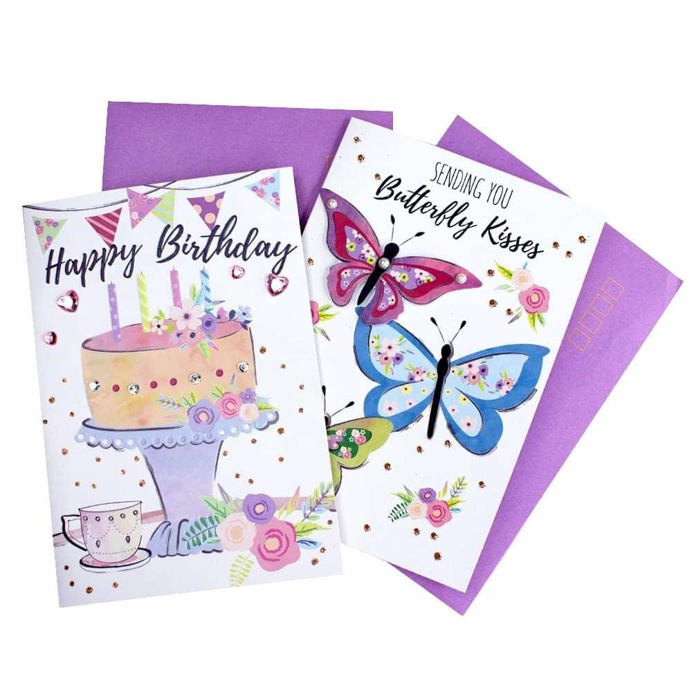 Blush - Purple Tea Pot Birthday Greeting Card 08341