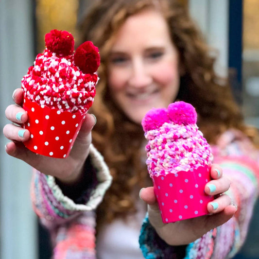 Cozy Cupcake Socks |  Red (Plain)