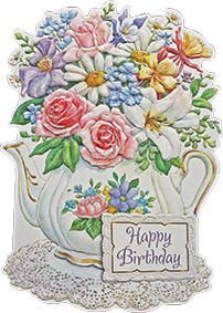 TEA THEMED BIRTHDAY CARD PACK CWFATEACARD-18P